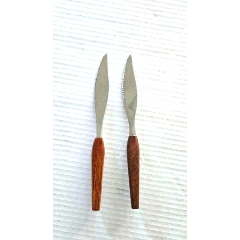 Vintage‎ Fleetwood Designs Steak Knives Rosewood Handle